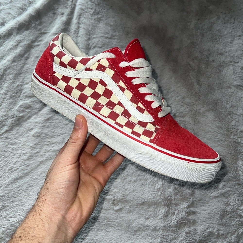 Red Checkered Board Vans